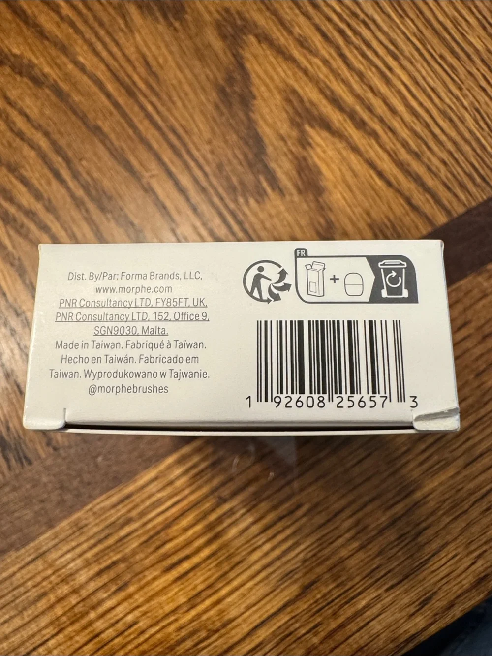 Morphe Packaging Box — Cream with Black Print